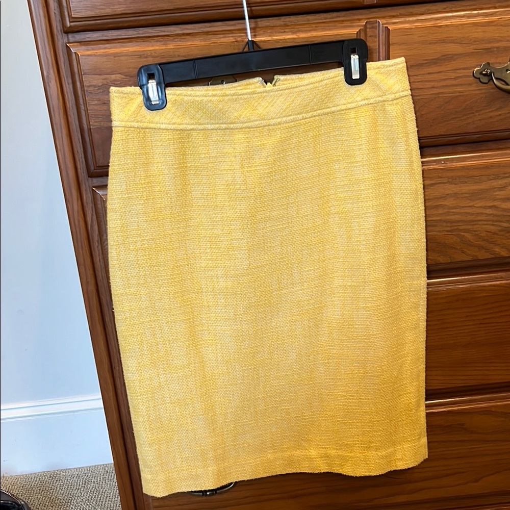 Talbots yellow midi skirt